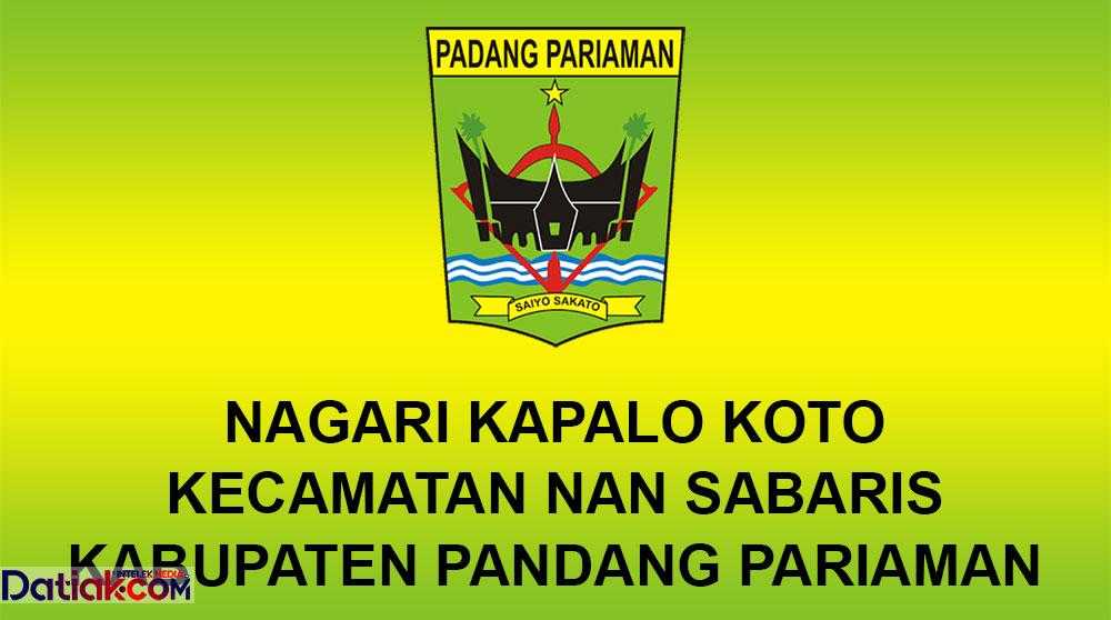 Jumlah Korong di Nagari Kapalo Koto, Kecamatan Nan Sabaris