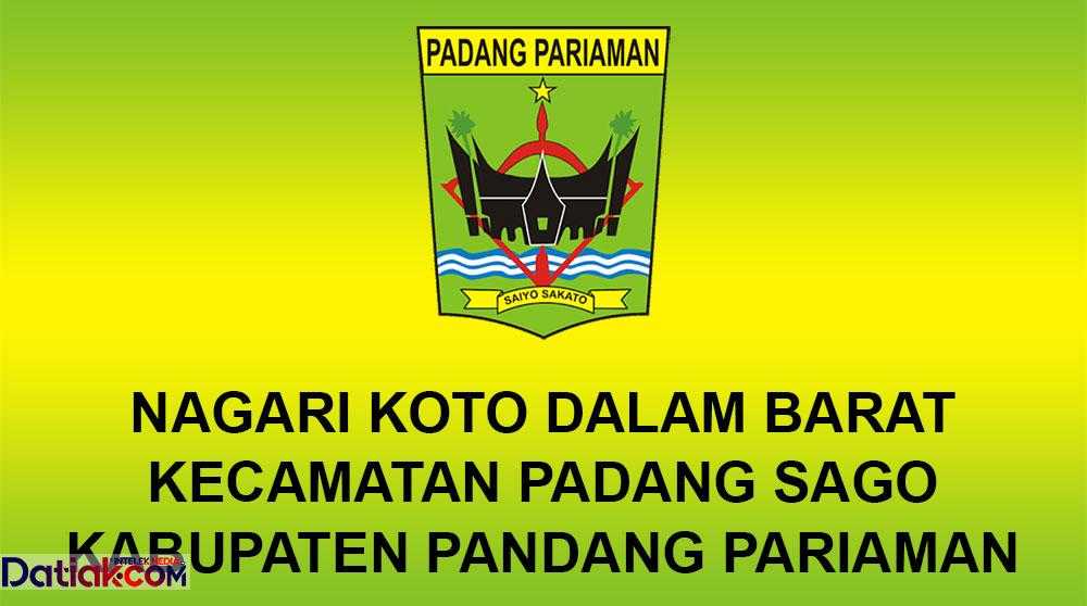 Jumlah Korong di Nagari Koto Dalam Barat, Kecamatan Padang Sago