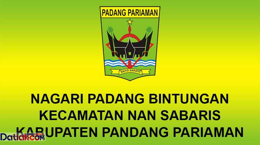 Jumlah Korong di Nagari Padang Bintungan, Kecamatan Nan Sabaris