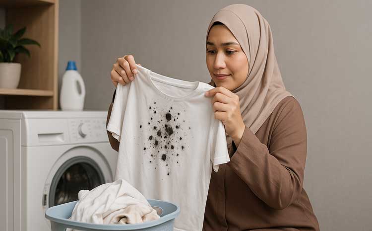 Foto dokumentasi dari peristiwa besar yang melibatkan Cara menghilangkan bintik hitam pada pakaian.